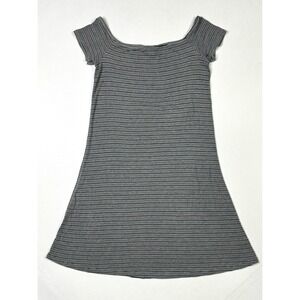 American Eagle Soft & Sexy Dress Womens Small Mini Striped Gray